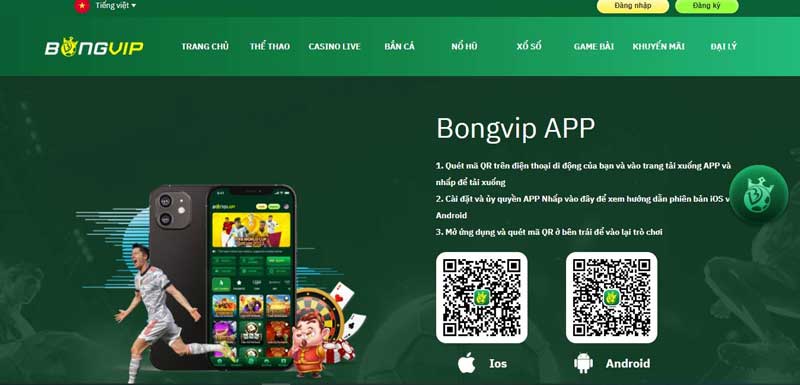 Tải và cài đặt app Bongvip - Hướng dẫn chi tiết